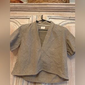 Women’s St Agni Linen Gingham Top